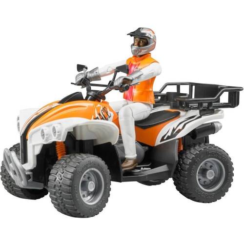 Bruder World Quad with Driver Figure 1:16 Scale 63000