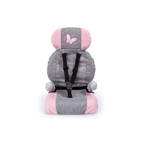 Bayer Deluxe Doll Car Booster Seat - Pink/Grey/Butterfly 67533 **