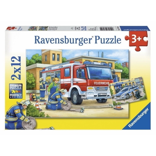 Ravensburger Police and Firefighters 2x12pc Puzzle RB07574