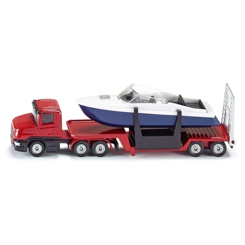 Siku Low Loader With Boat 1:87 Scale SI1613