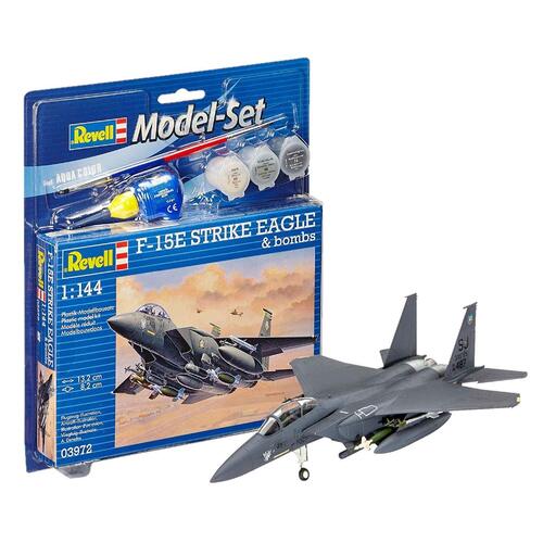 Revell F-15E Strike Eagle plastic model kit inc paint & glue 1:144 scale 63972