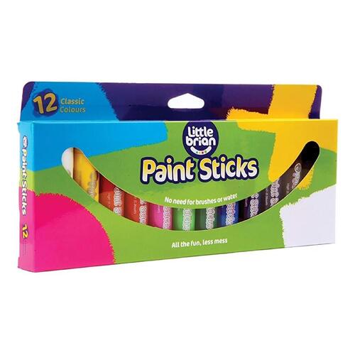 Little Brian Paint Sticks 12 Classic Colours LTB101