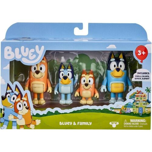 Bluey & Family 3" Figurines 4 Pack 13009