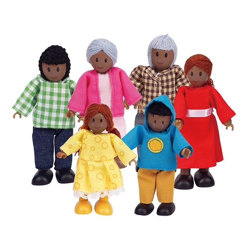 Hape Happy Family African American Dolls 3501