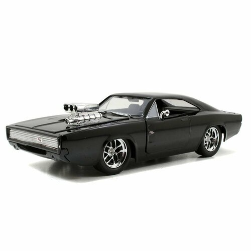 Fast & Furious 1970 Dom's Dodge Charger 1:24 Scale Diecast Metal Gloss Black 97059