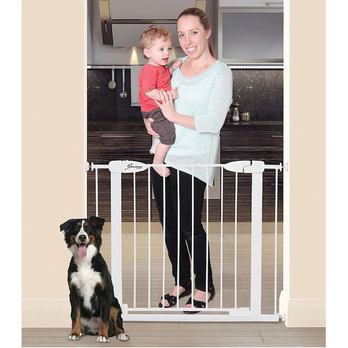 Dreambaby Boston Magnetic Auto-Close Safety Gate White incl 2x 7cm Extns F2027