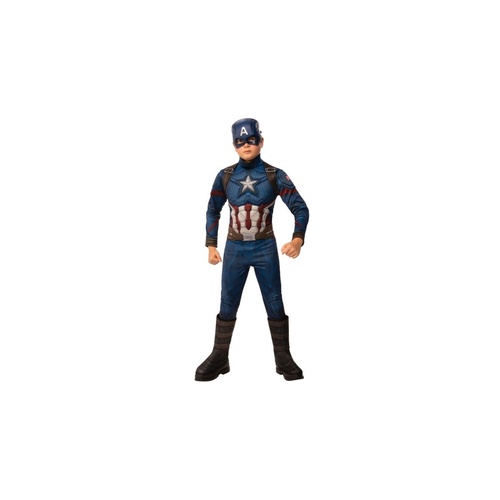 Captain America Deluxe Childs Costume Dress Up [Size: 6-8yrs] 6531