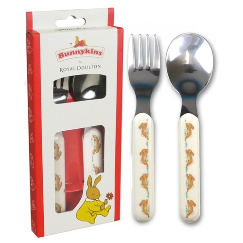 Bunnykins Spoon and Fork - Playing Design B08