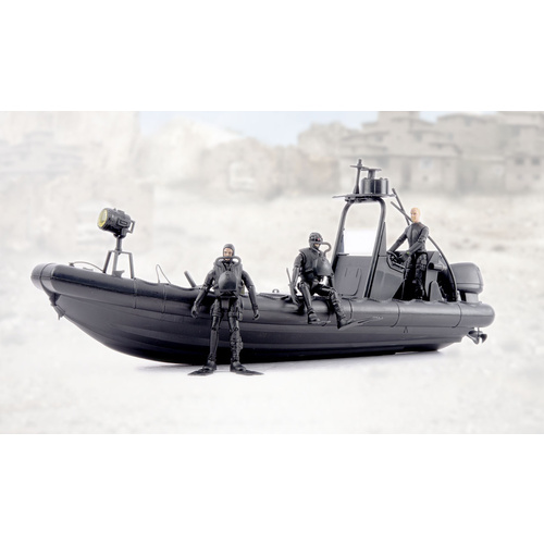 World Peacekeepers Assorted Military Boat 1:18 Scale - Navy Seal (RIB) WPK028