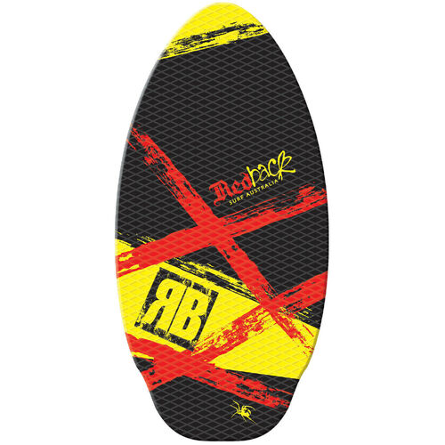 Redback Surfware Traction Skimboard 41" Yellow & Black 65221