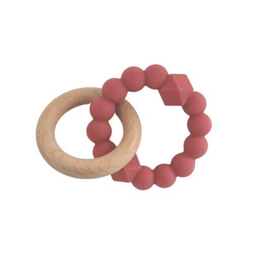 Jellystone Designs Moon Teether [Colour: Dusty Pink] MTDP
